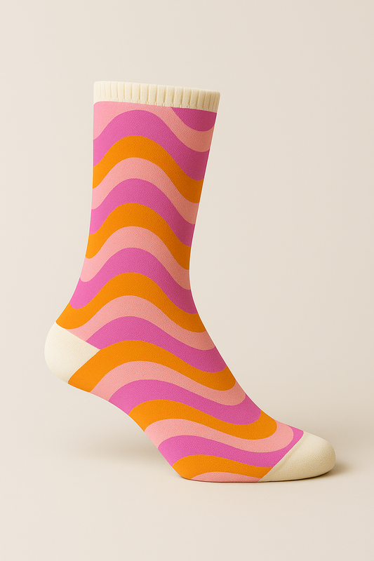 Popwave Pink – Ruh Crew Sock