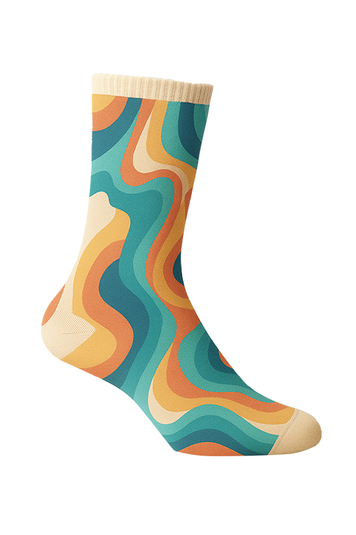 Sunset Swirl – Ruh Crew Sock